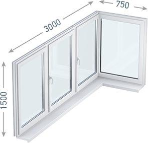 Прямое остекление