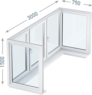 Прямое остекление